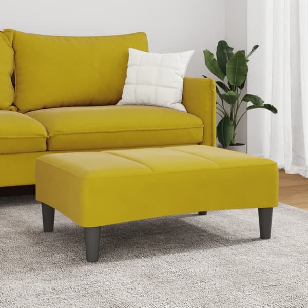 Fotpall Gul 77x55x31 cm sammet