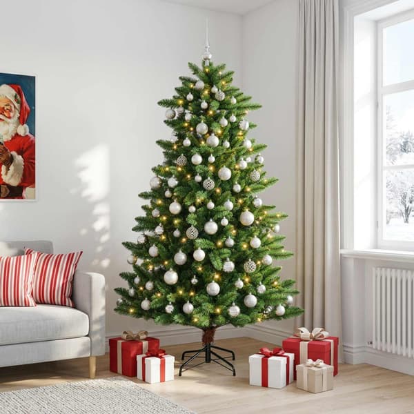 Artificial Christmas Tree with Bauble 180 cm 300 LED-lampor