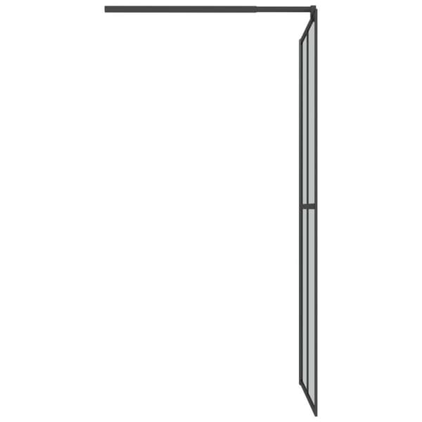 Duschvägg 80x195 cm mörkt härdat glas