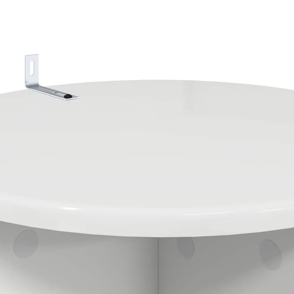 Växtställ 2 pcs Vit högglans Ø40 x 60 cm Konstruerat trä