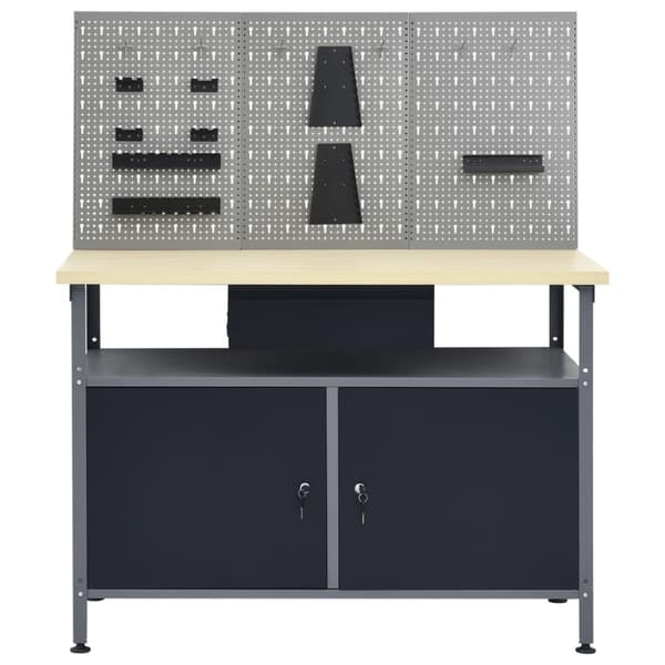 Arbetsbänk med 3 väggpaneler