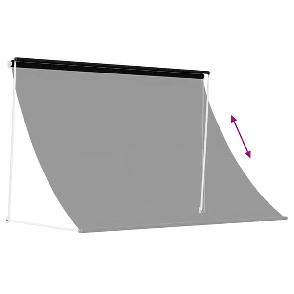 Markis Svart 200 x 150 cm 180 g / m² Polyester med PU-beläggning