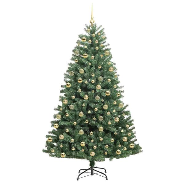 Plast Hingad Julgran Grön 210 cm PVC och metall