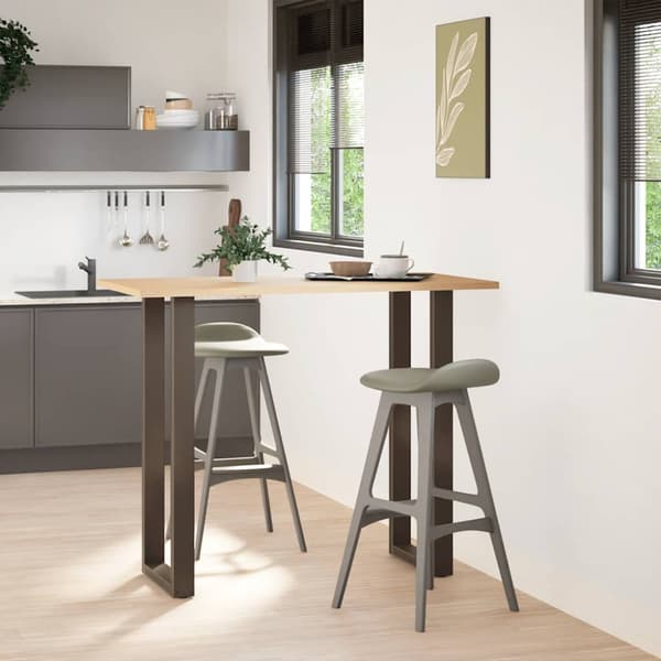Barbordsben U-formade 2 st naturstål 50x(110-111) cm stål
