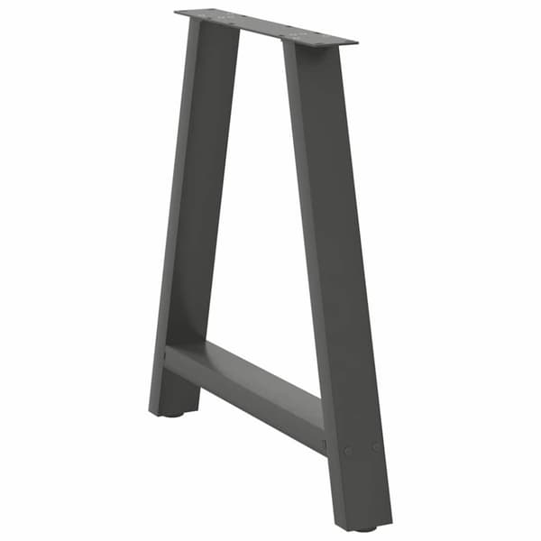 Matbordsben A-formade 2 st antracit 70x(72-73) cm stål