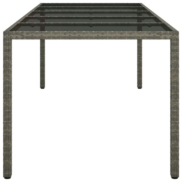 Trädgårdsbord Grå 250 x 100 x 75 cm konstrotting