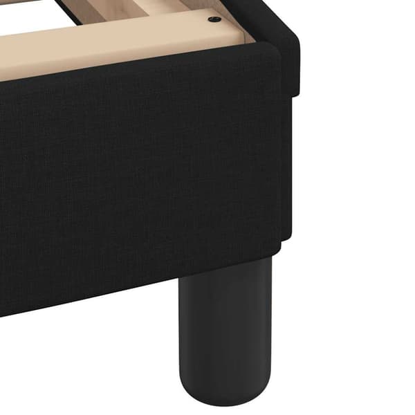Bed Frame without Mattress "Hanko" Black 90x190cm Fabric