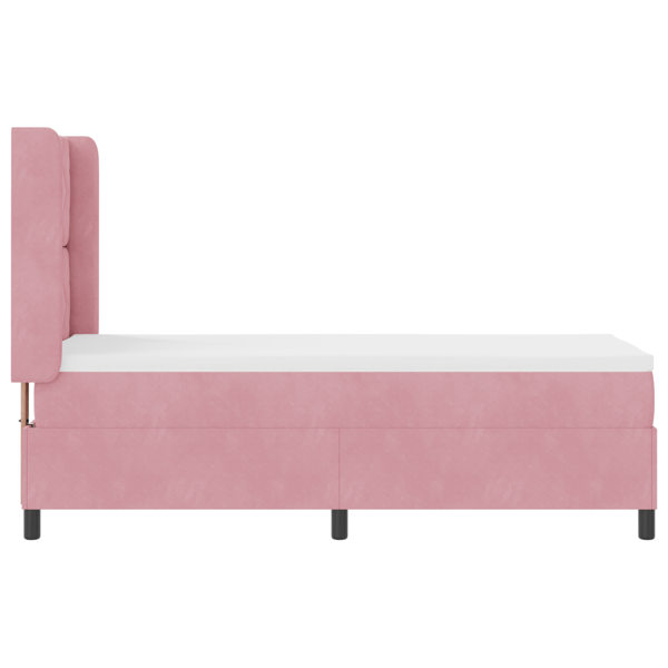 Bäddfjäder med LED-ljusslingor Rosa 80 x 200 cm Sammet