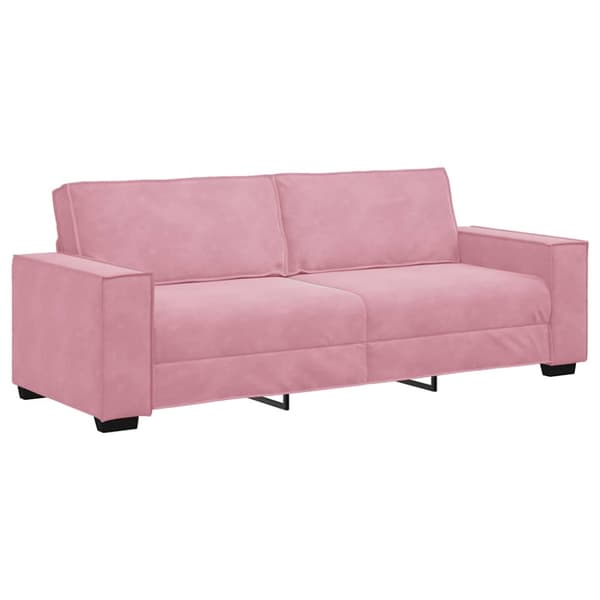 Soffgrupp med dynor 2 delar rosa sammet