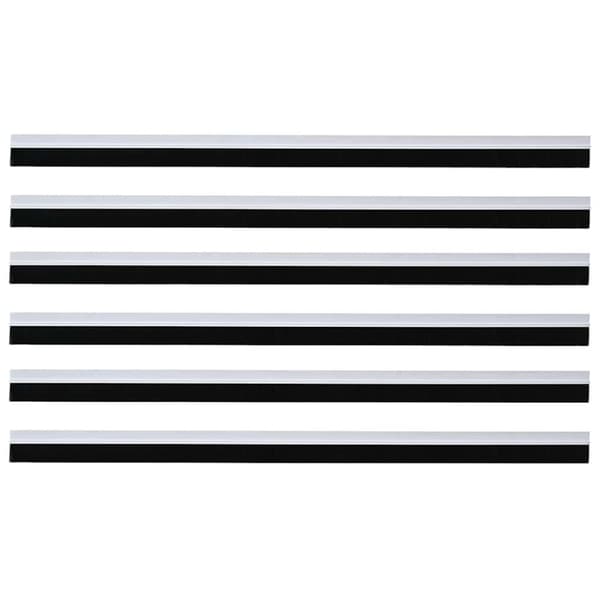 Självhäftande dörrborstlist 6 pcs Vit 100 cm Aluminiumlegering