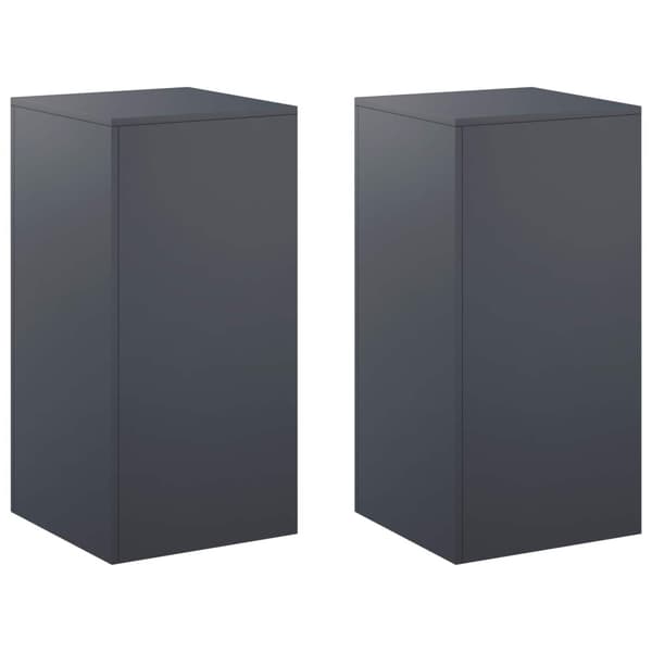 Växtställ 2 pcs Antracit 40 x 40 x 80 cm Galvaniserat stål