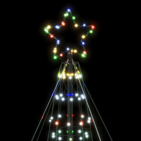LED julgran 1534 LEDs färgglada 500 cm