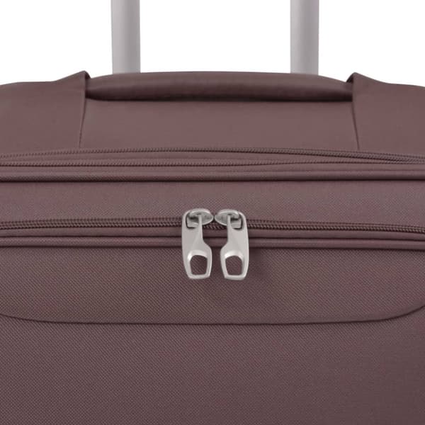 Resväskor 3 st kaffebrun soft case