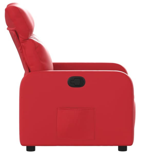 Reclinerfåtölj röd konstläder