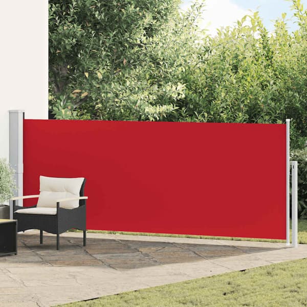 Infällbar sidomarkis 140x500 cm röd