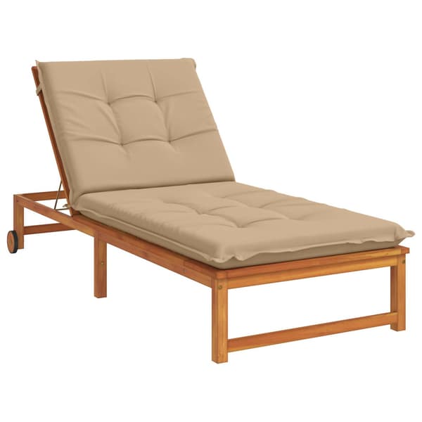 Solstol Kudde GEMERT 100% Polyester Sand 190 x 80 x 9 cm