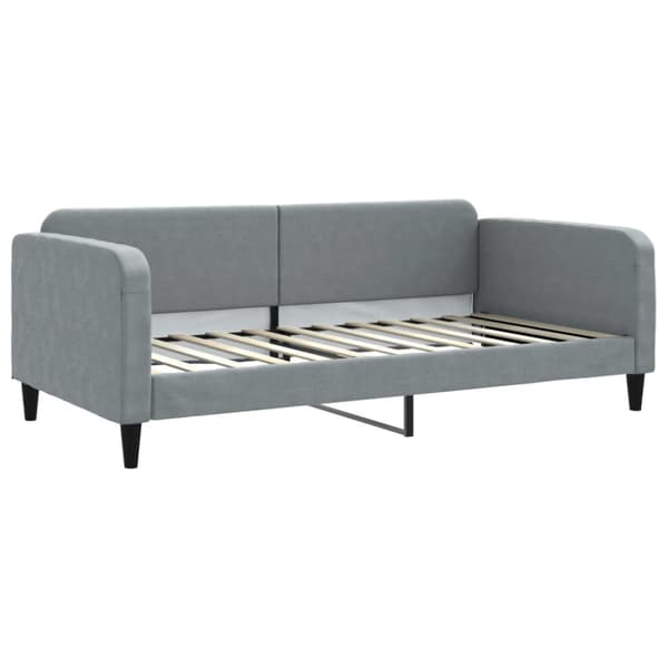 Dagbädd utdragbar ljusgrå 100x200 cm tyg