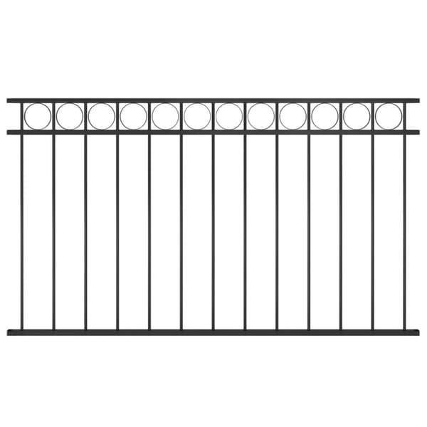 Staketpanel ASSEN stål 1,7x0,8 m svart