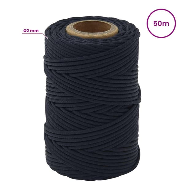 Mångsidigt bruksrep 2 mm 50 m Kungsblå Polyester