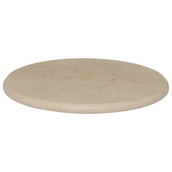 Bordsskiva gräddvit Ø50x2,5 cm marmor
