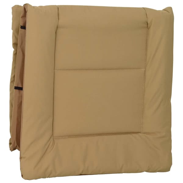 Hopfällbar solstol med kudde 2 pcs Beige