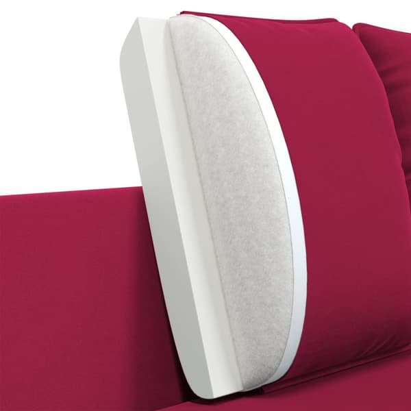 2-sits soffa 2-sits Vinröd 188 x 81 x 89 cm Sammet