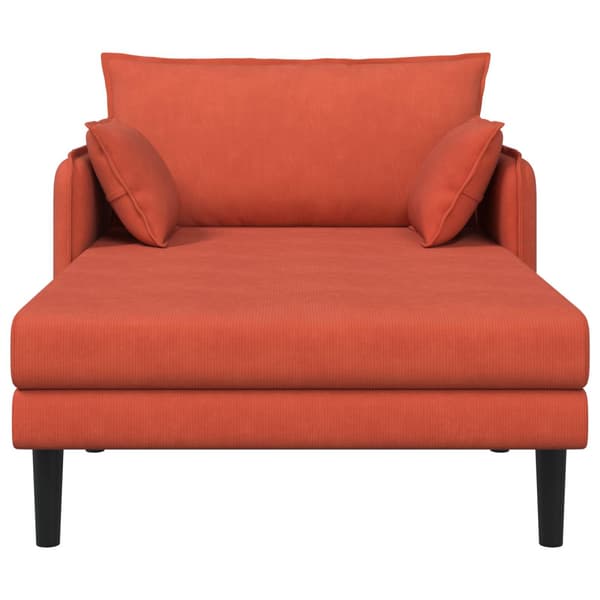 Stor schäslong Röd orange Mockatyg