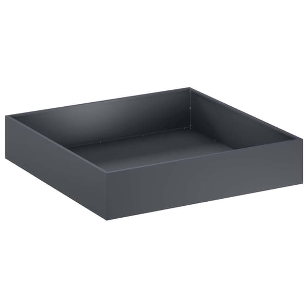 Trädgårdsplanterare 2 st Antracit 100 x 100 x 20 cm