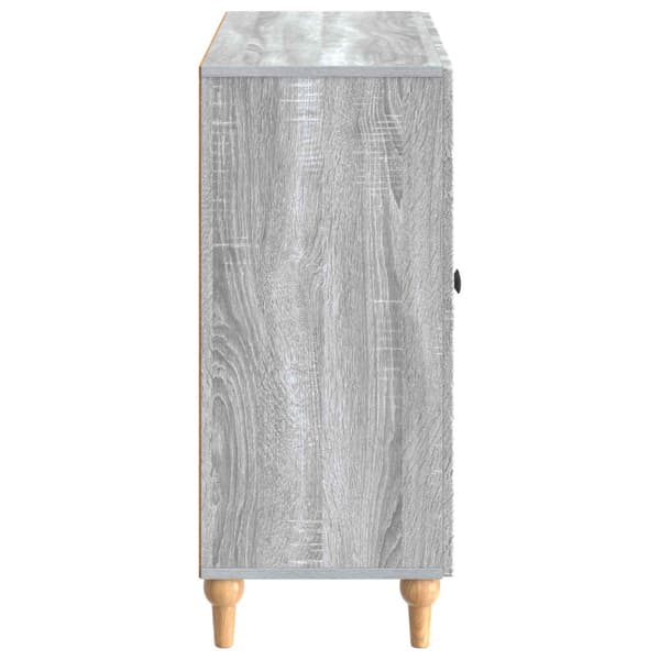 Sideboard Grå sonoma-ek 89 x 34,5 x 80 cm Konstruerat trä