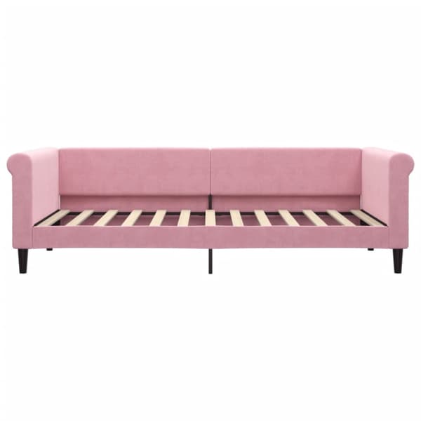 Dagbädd utdragbar rosa 90x200 cm sammet