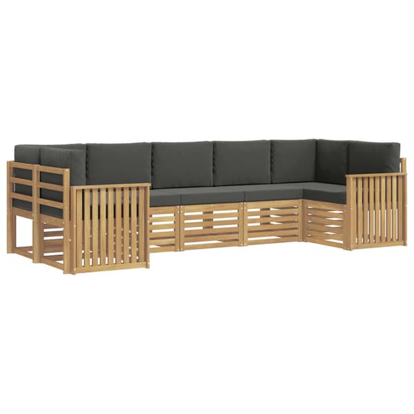 Utomhussoffset 7 pcs Vit och antracit 304 x 128,5 x 73 cm