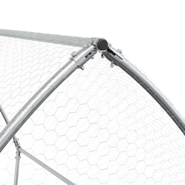 Hönsbur silver 200x105x182 cm galvaniserat stål