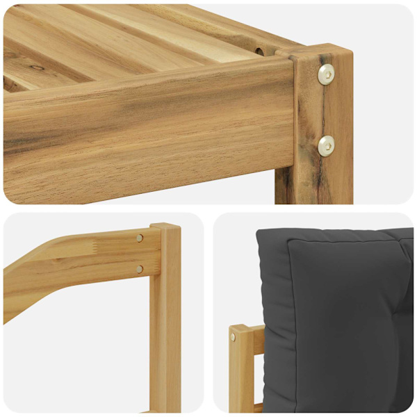 Utomhussoffset 6 pcs Vit och antracit 79 x 79 x 37 cm Polyester