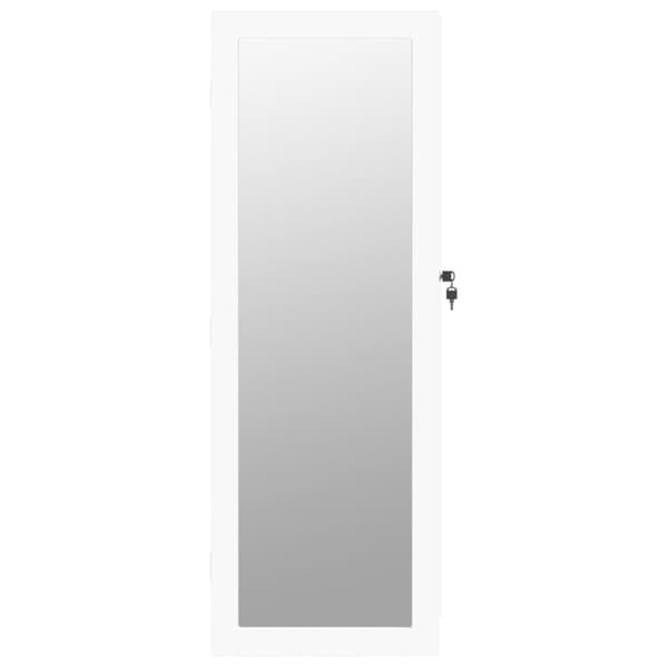 Spegelskåp vit väggmonterat 37,5x10x106 cm