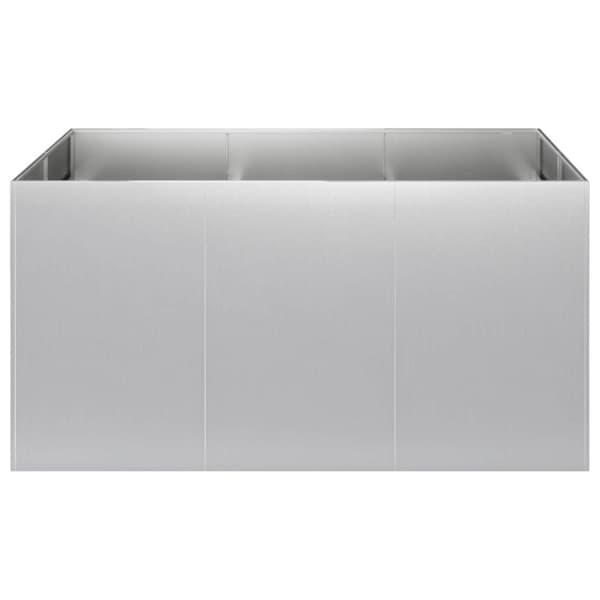 Trädgårdsplanterare Silver 120 x 80 x 60 cm Galvaniserat stål