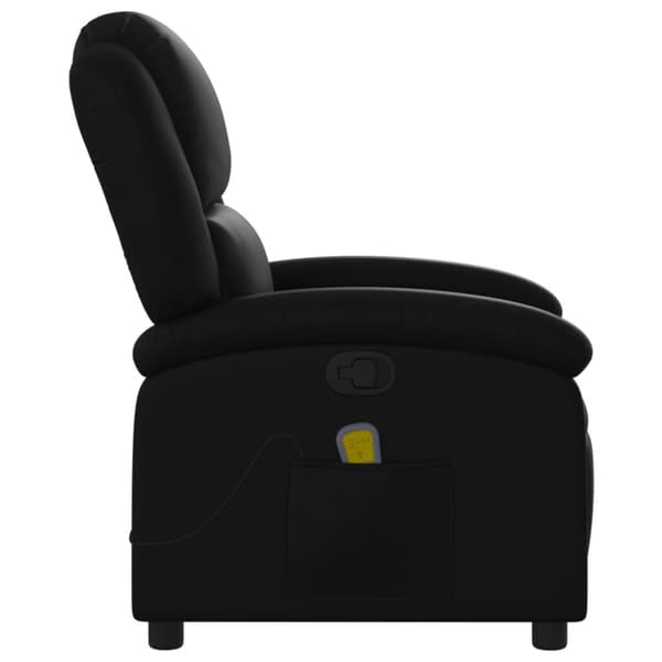 Massagefåtölj svart konstläder