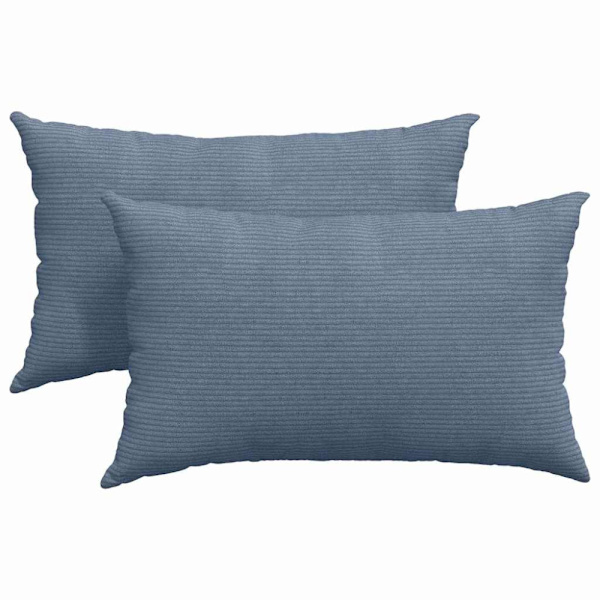 Sofakuddar 2 pcs Blå 50 x 30 cm Kordread tyg
