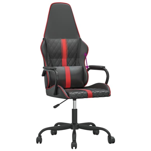 Gamingstol svart och röd konstläder