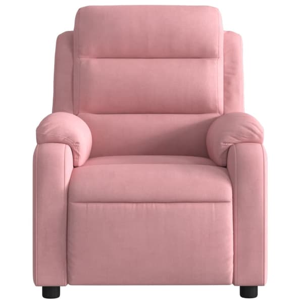 Elektrisk massagefåtölj rosa sammet