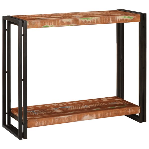Konsolbord Flerfärgsdesign 90 x 33 x 75 cm Solid återvunnen trä