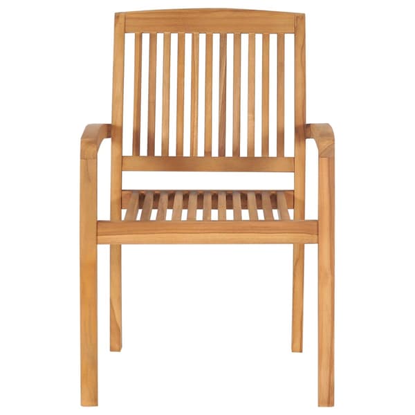 Stapelbara trädgårdsstolar med dynor 8 st massiv teak