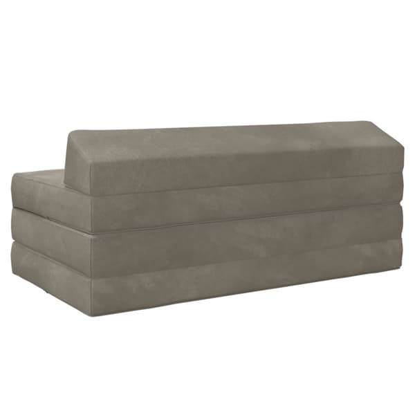 Fällbar Soffbed Ljusgrå 120 x 60 x 49 cm Tyg