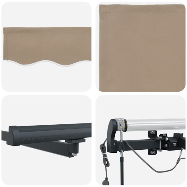 Markis tyg Beige 500 × 350 cm Polyester