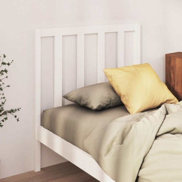 Sänggavel Vit 95x4x100 cm massiv furu