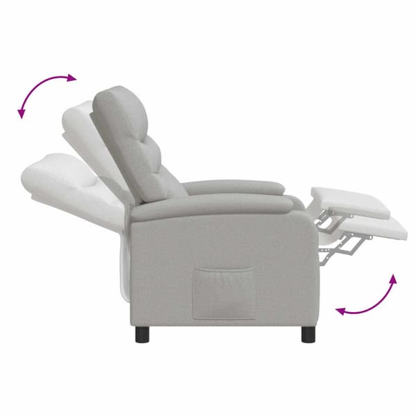 Massagefåtölj Moln Grå Tyg