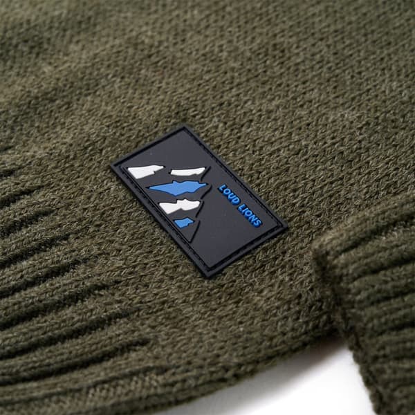 Stickad tröja för barn khaki 116
