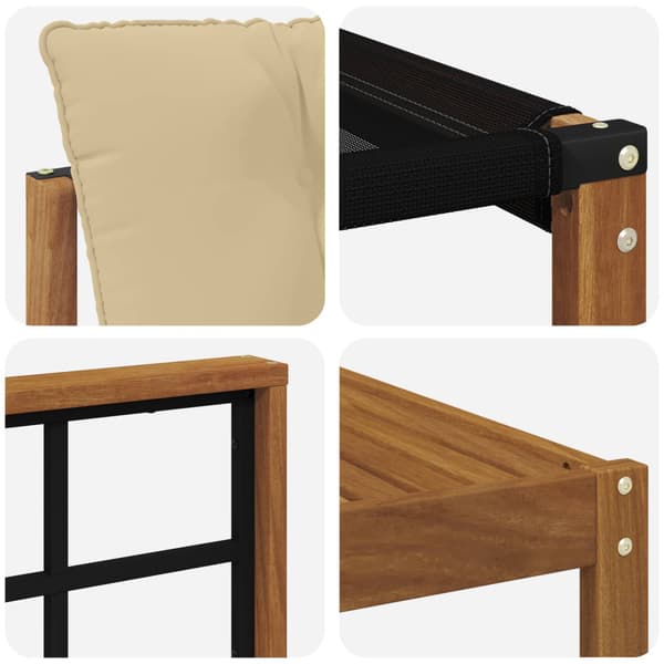 Utomhussoffset med kudde 9 pcs Naturlig och Beige