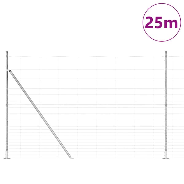 Stängselstolpe Galvaniserad 25 x 1,6 m Stål