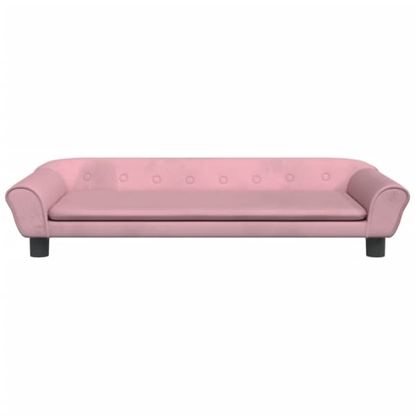 Hundbädd rosa 100x50x21 cm sammet