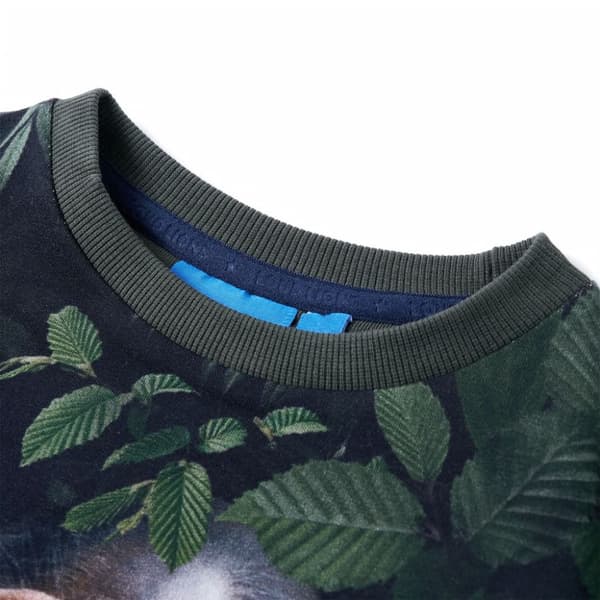 Barntröja mörk khaki 140